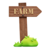 3d farm signboard illustration