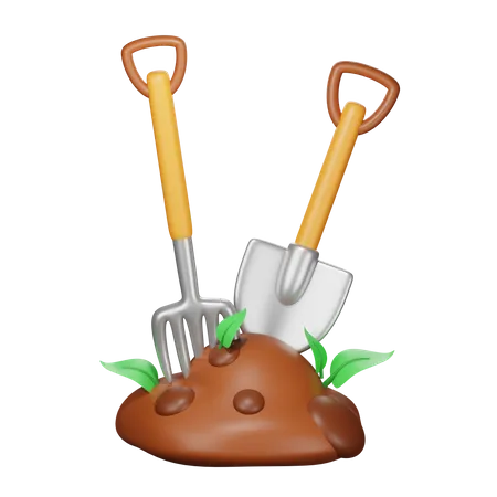 Farm Tools  3D Icon