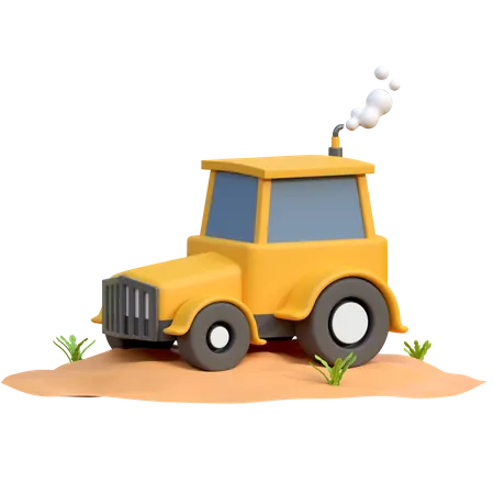 Farm Tractor  3D Icon