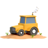 farm tractor 3d illustration