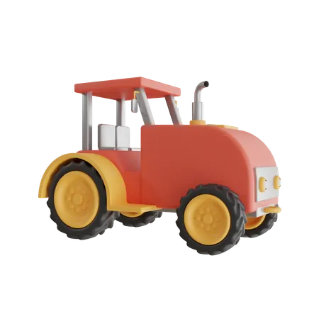 Farm Tractor 3D Icon