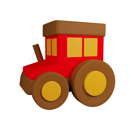 Farm Tractor 3 D Contains PNG BLEND GLFT And OBJ Files 3D Icon