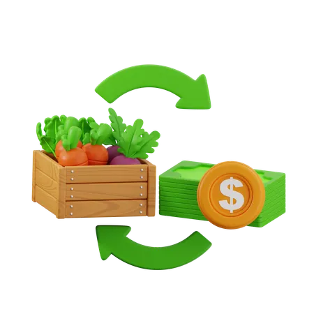 Farm Transaction  3D Icon