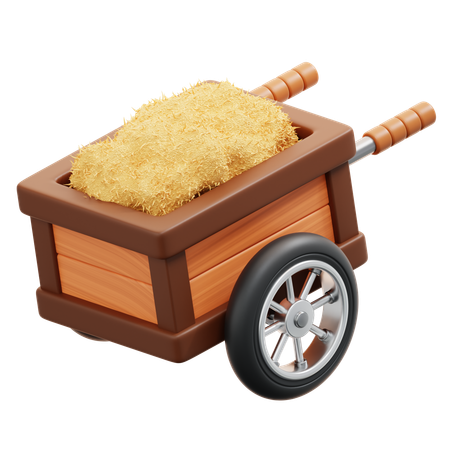 Farm Wheelbarrow  3D Icon