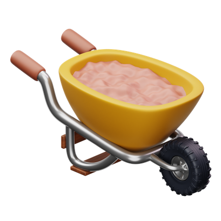 Farm Wheelbarrow  3D Icon