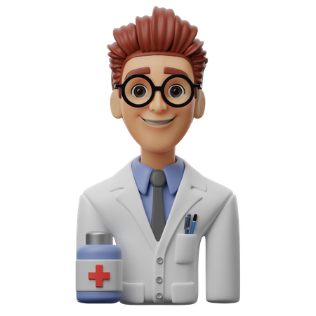 Farmacéutico masculino  3D Icon