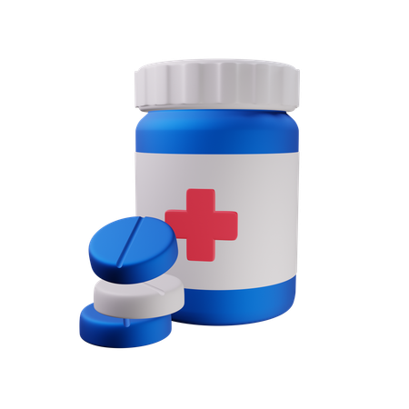 Bottiglia medica  3D Icon