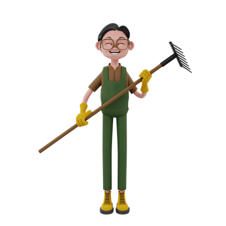 Farmer  3D Illustration