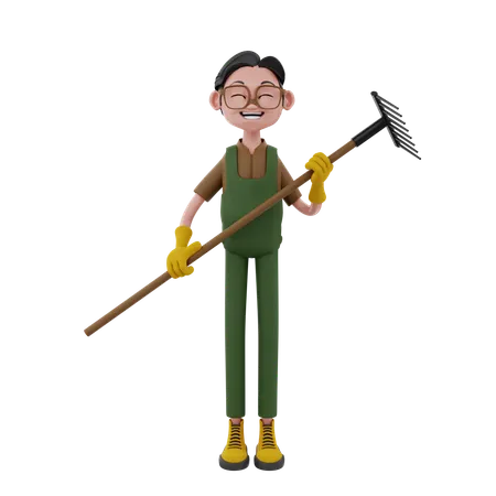 Farmer  3D Illustration