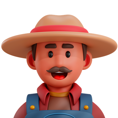 Farmer  3D Illustration