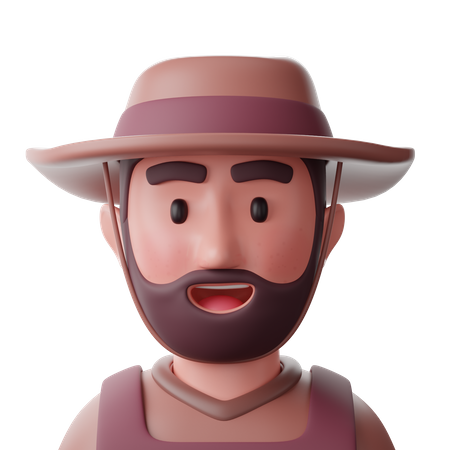Farmer 3D Illustration