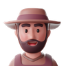 3d farmer emoji
