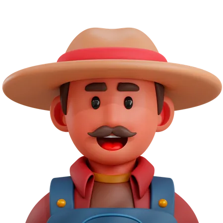 Farmer  3D Illustration