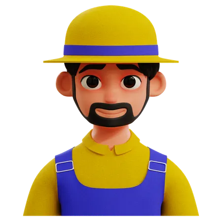 Farmer Avatar  3D Icon