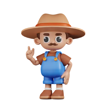 Farmer Giving Advise  3D Illustration