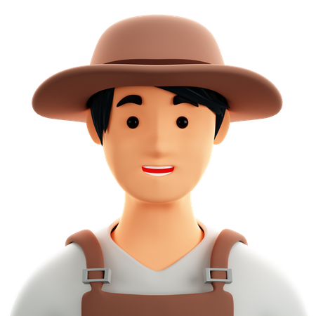 Farmer Male  3D Icon