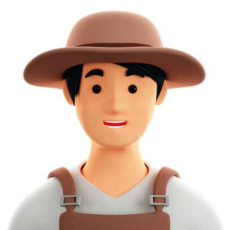 Farmer Male 3D Icon