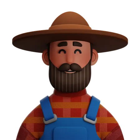Farmer Man  3D Icon