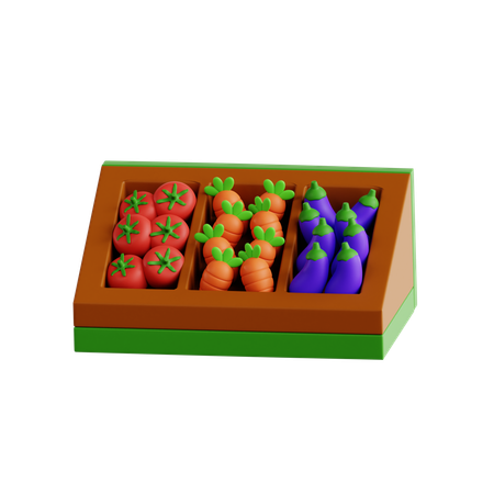 Farmer market stall  3D Icon