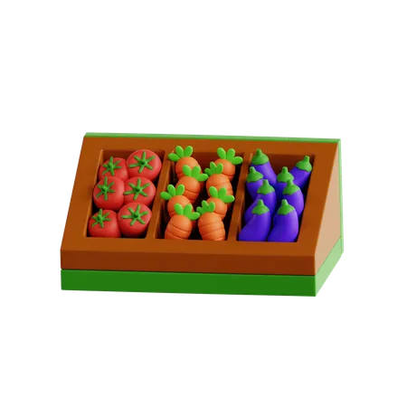 Farmer market stall  3D Icon