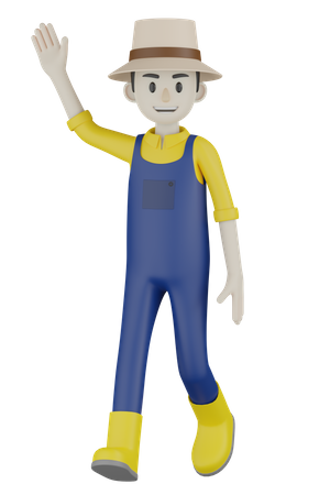 Farmer Say Hi  3D Icon