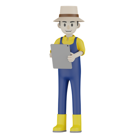 Farmer Watching List  3D Icon