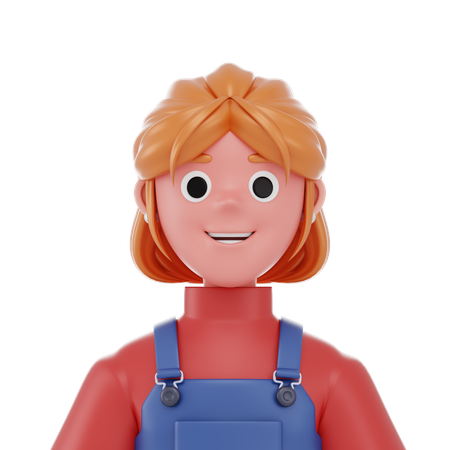 Farmer Women  3D Icon