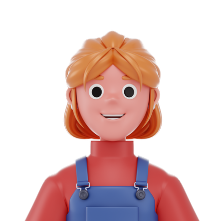 Farmer Women  3D Icon