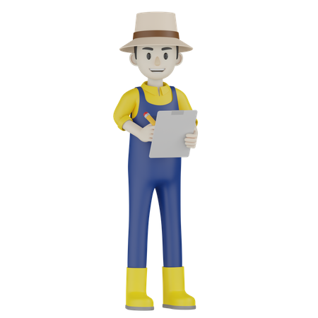 Farmer Write List  3D Icon