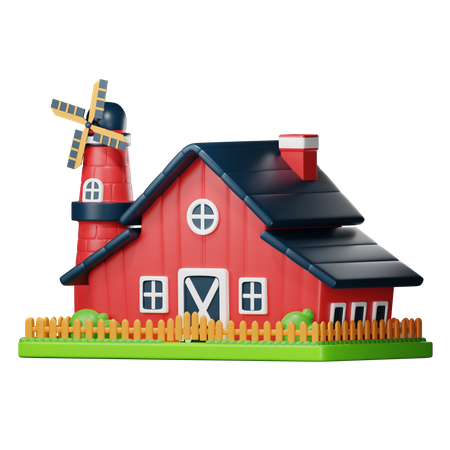 Farmhouse  3D Icon