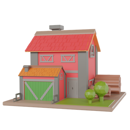 Farmhouse  3D Icon