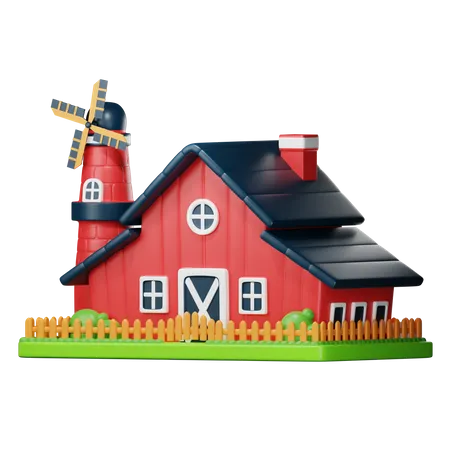 Farmhouse  3D Icon