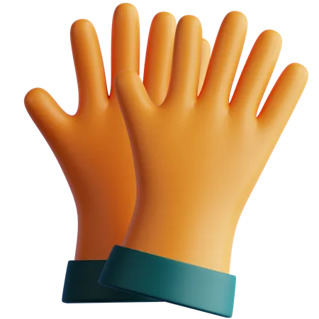 Farming Gloves 3 D Icon 3D Icon