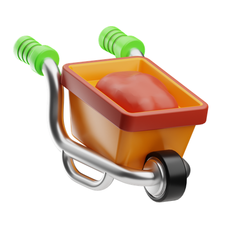 Farming wheelbarrow  3D Icon