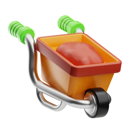 Farming wheelbarrow  3D Icon