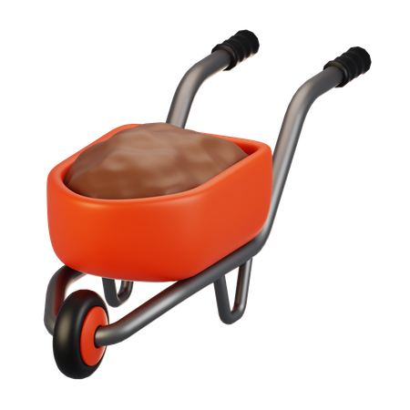 Farming wheelbarrow  3D Icon