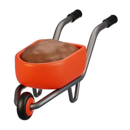 Farming wheelbarrow  3D Icon