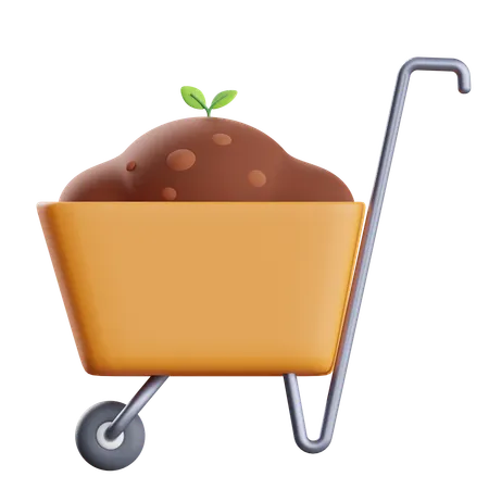 Farming Wheelbarrow  3D Icon