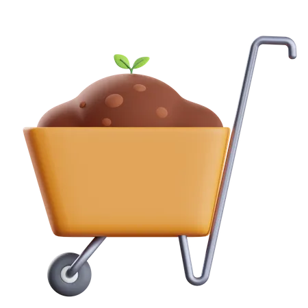 Farming Wheelbarrow  3D Icon