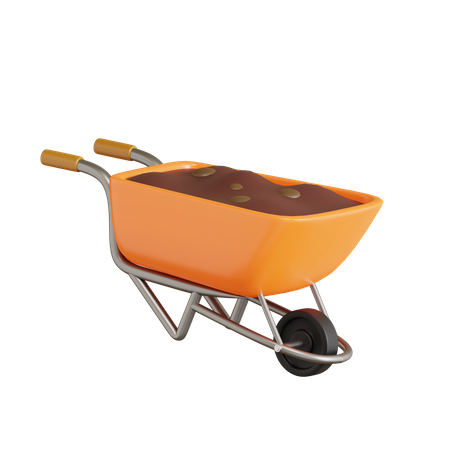 Farming Wheelbarrow  3D Icon