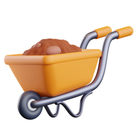 Farming Wheelbarrow  3D Illustration