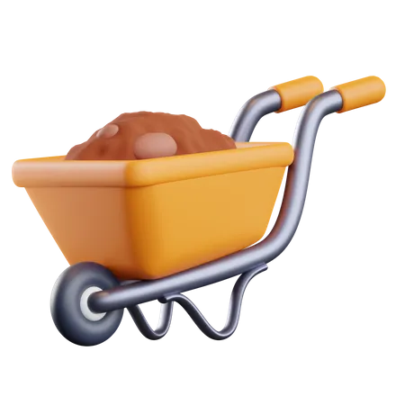 Farming Wheelbarrow  3D Illustration