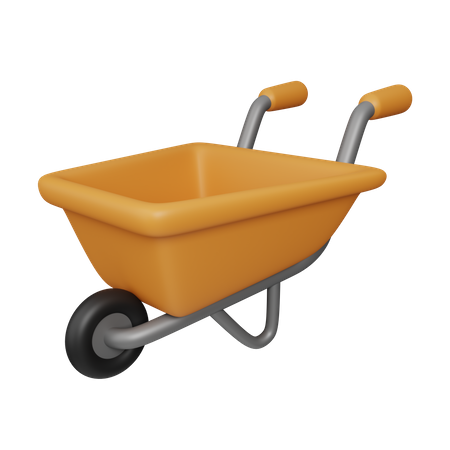 Farming Wheelbarrow 3D Icon