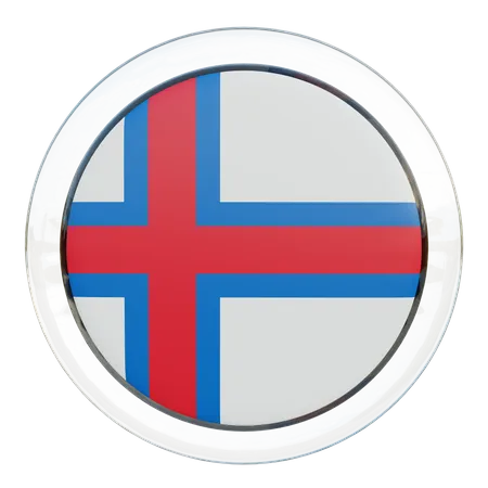 Faroe Islands Flag Glass  3D Flag