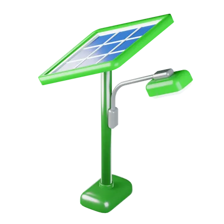 Farola de células solares  3D Icon