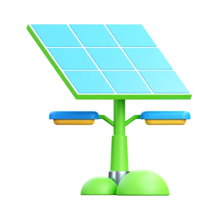 Farola solar  3D Icon