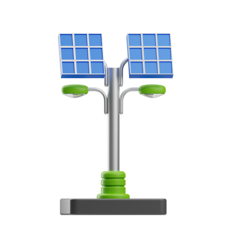 Farola solar  3D Icon