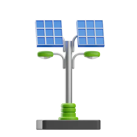 Farola solar  3D Icon