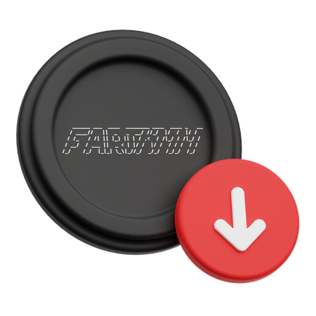 Fartcoin Down  3D Icon