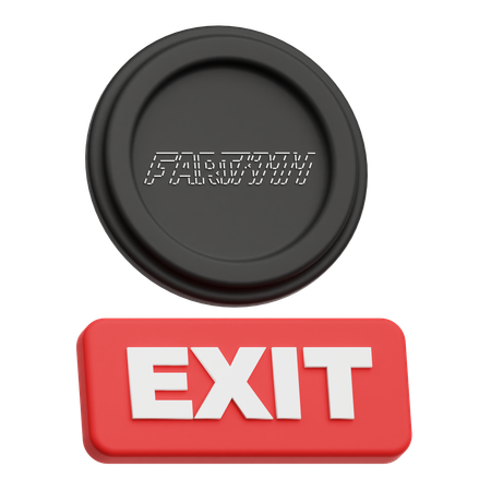 Fartcoin Exit  3D Icon